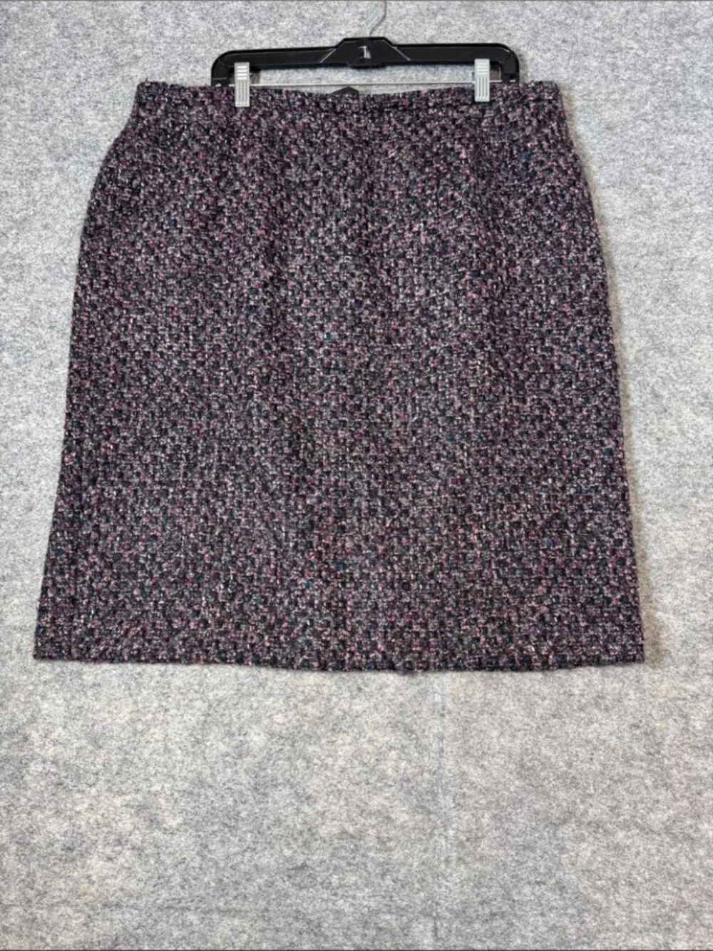 Lafayette 148 Boucle Wool Blend Pencil Skirt Black Pink 16 Quiet Luxury Career - Picture 2 of 13